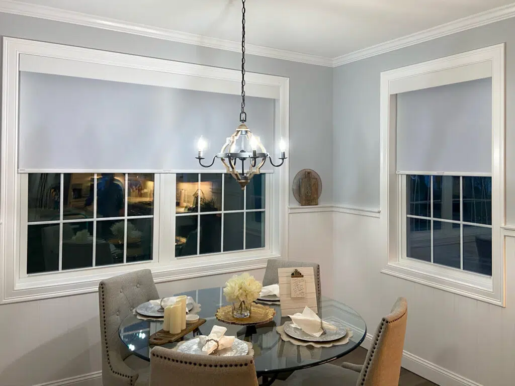 window treatments for dining room and living room