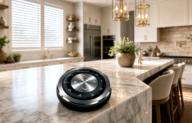 Beautifully Integrated for Shutters:  PerfectTilt™ Motorized Shutters